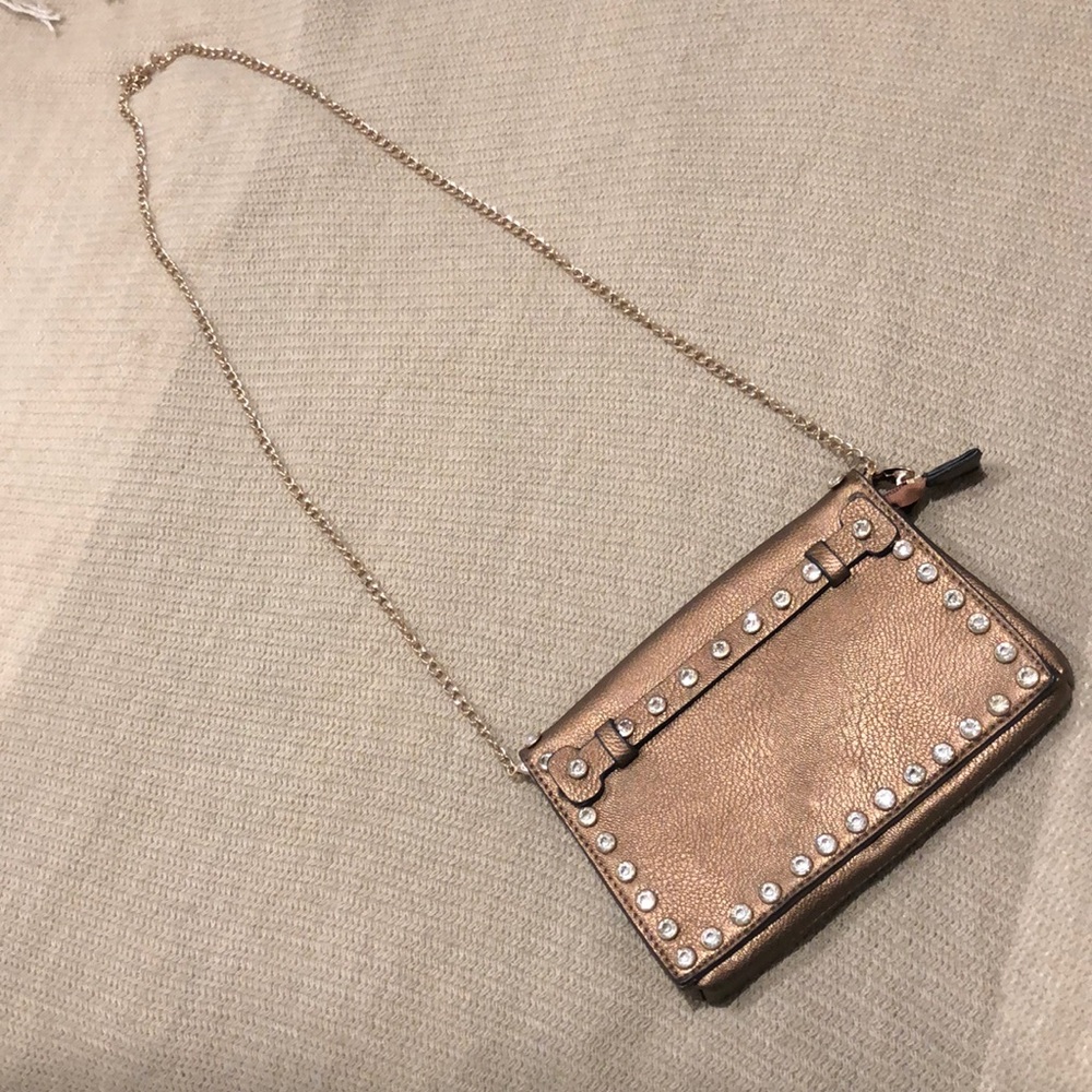 Bronze purse with rhinestones